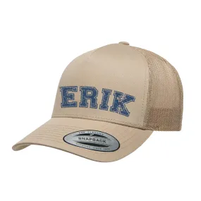 ADULT Personalized Hat - Distressed Varsity Name