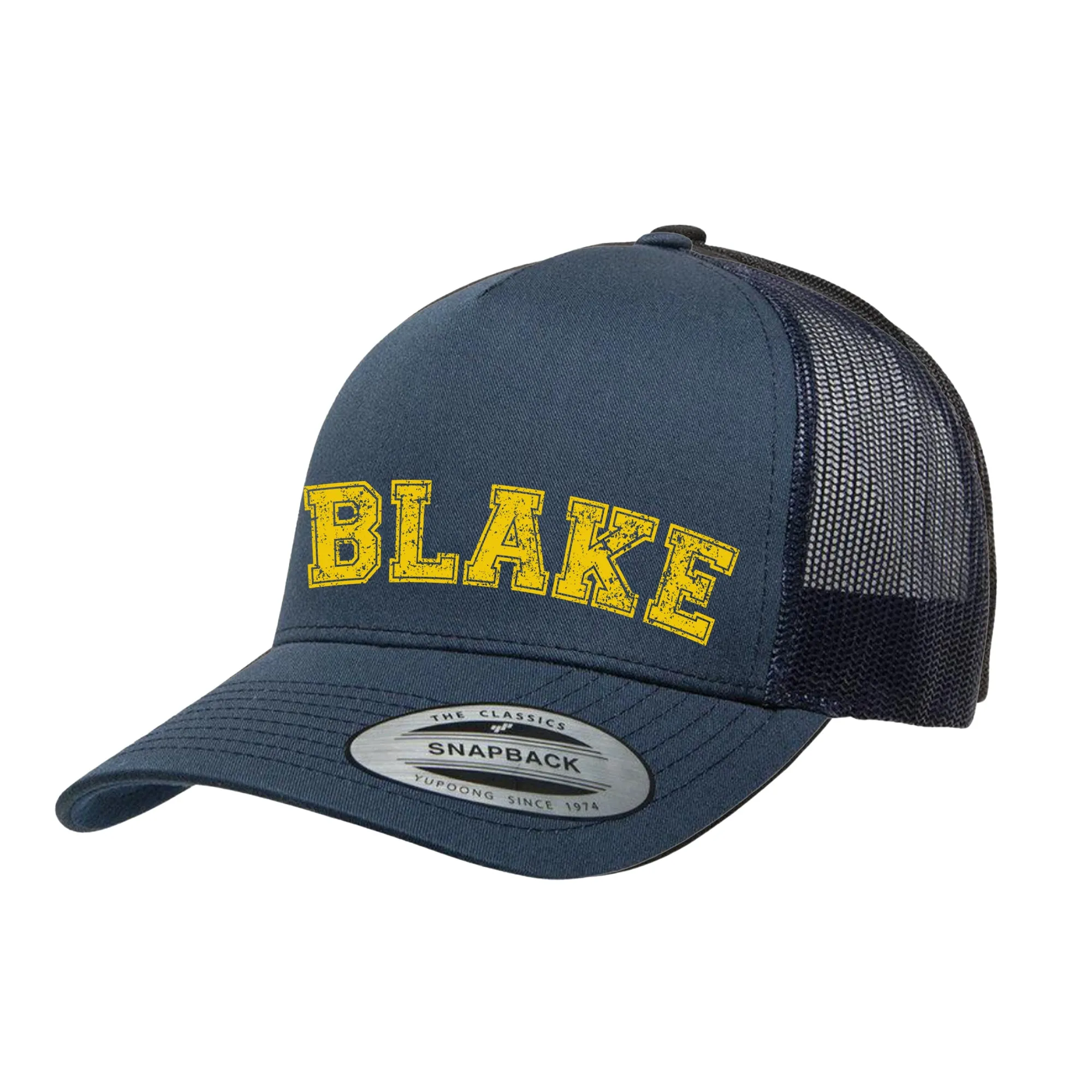 ADULT Personalized Hat - Distressed Varsity Name