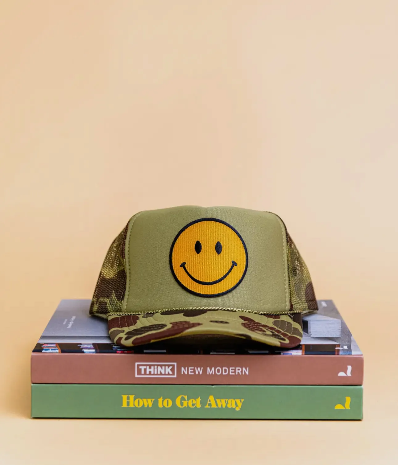 Ascot & Hart Light Camo Happy Trucker Hat