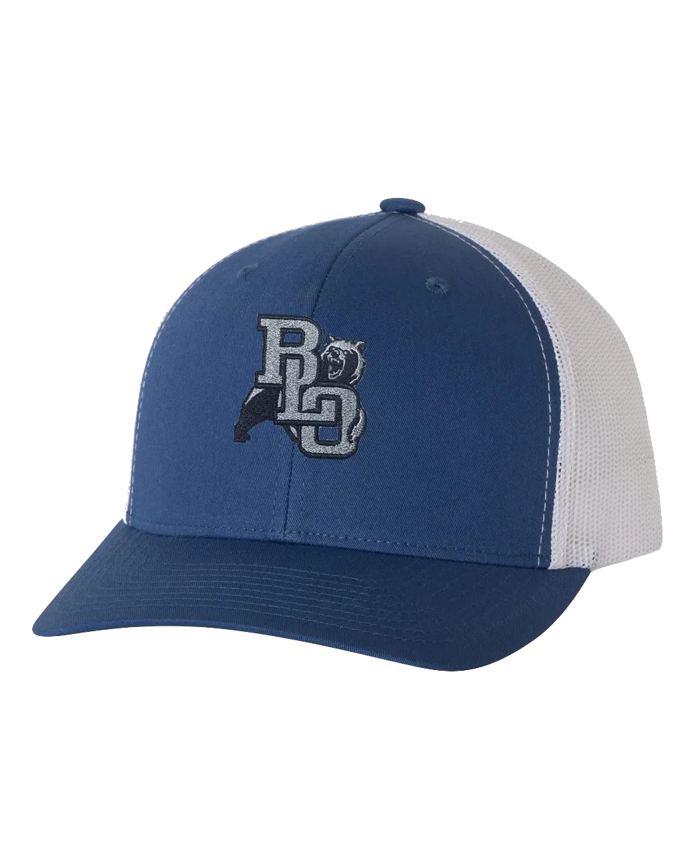 BLO Embroidered Royal/White Snap Back Hat