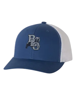 BLO Embroidered Royal/White Snap Back Hat