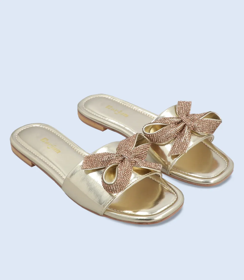 BW9434-DULL GOLD-Women Formal Slippers