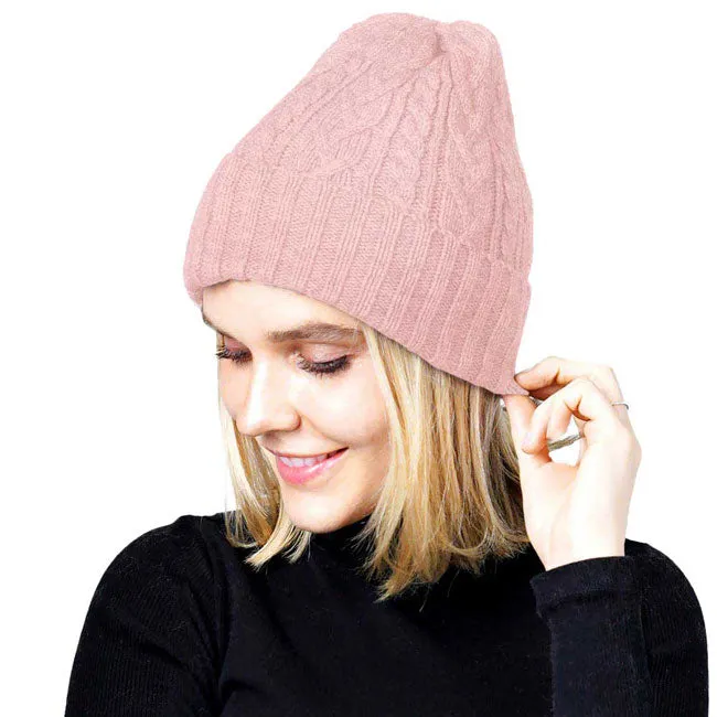 Cable Knit Cuff Beanie