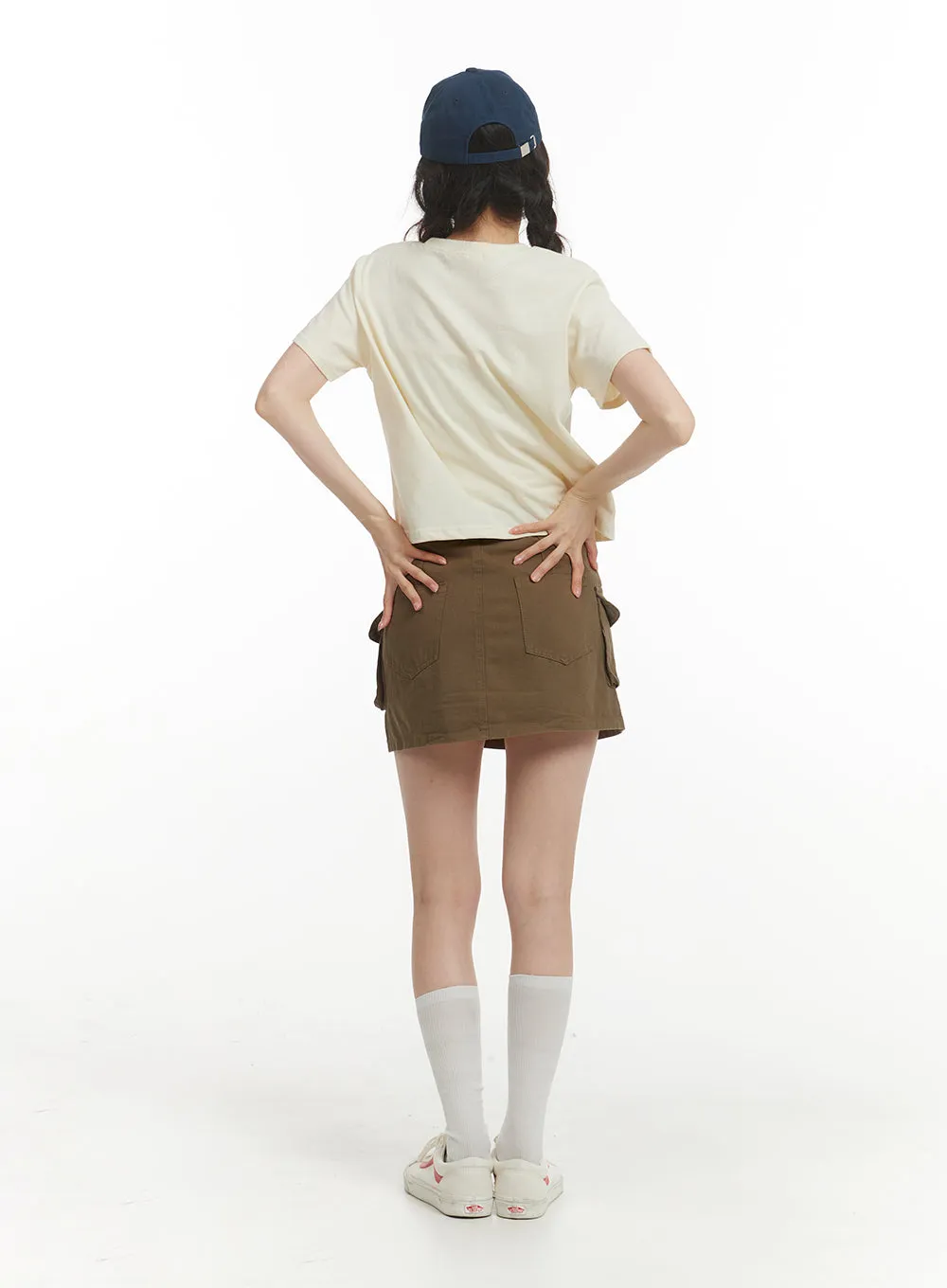 Cargo Mini Skirt with Belt OF427