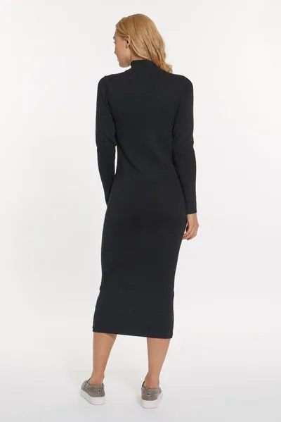 Chelsea Mock Dress - Black Heather