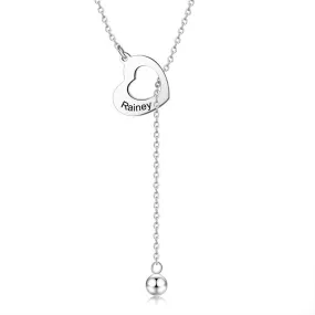 Customized 1 Name Engraved Pendant Necklaces