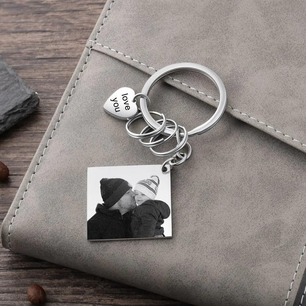 Customized Photo Calendar & Name Engraving Keychain