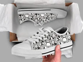 Cute Panda Shoes Panda Sneakers Cute Shoes Panda Lover Gifts Custom Low Top Converse Style Sneakers For Adults Women & Men