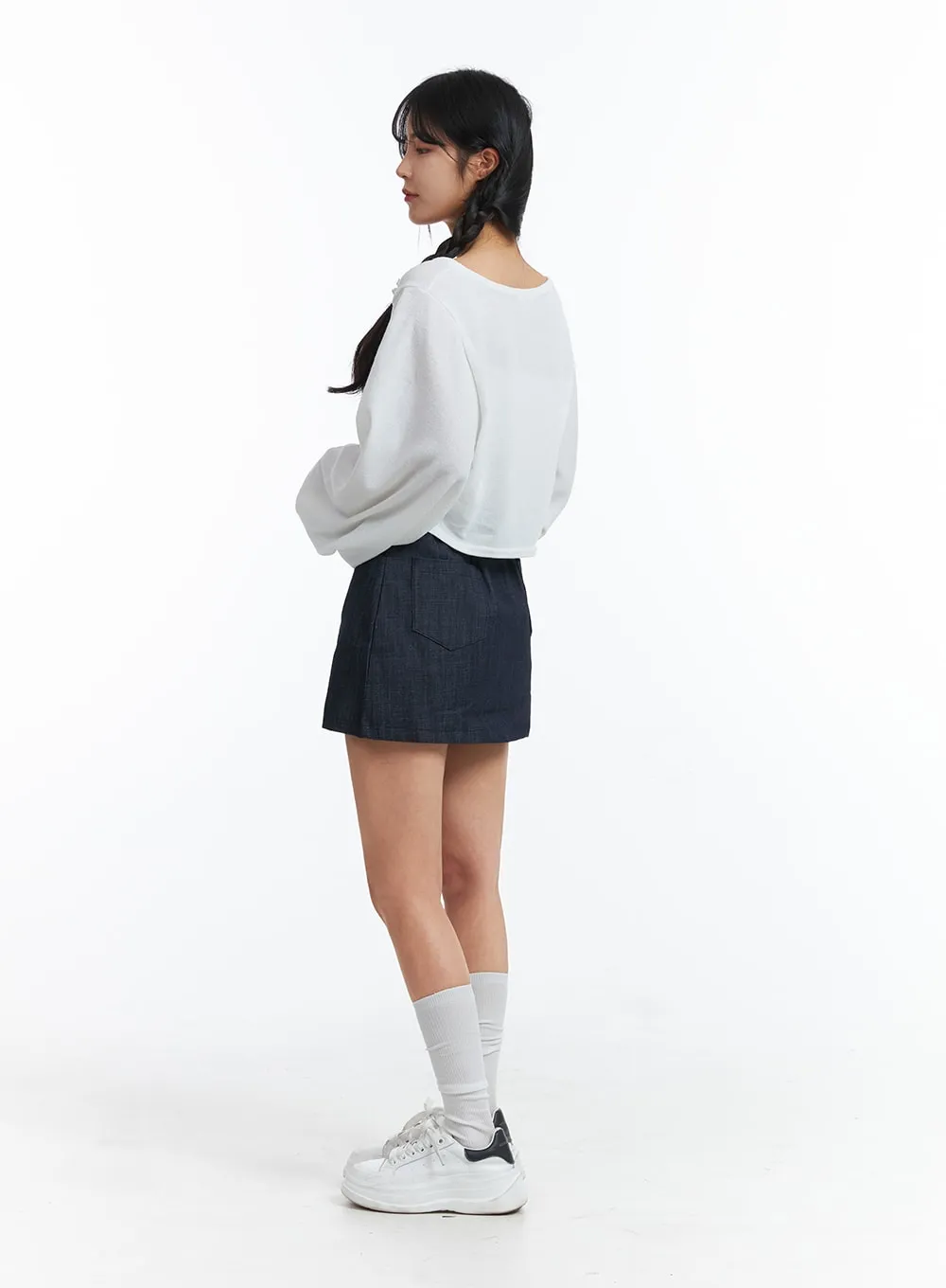 Denim Mini Skirt OJ426