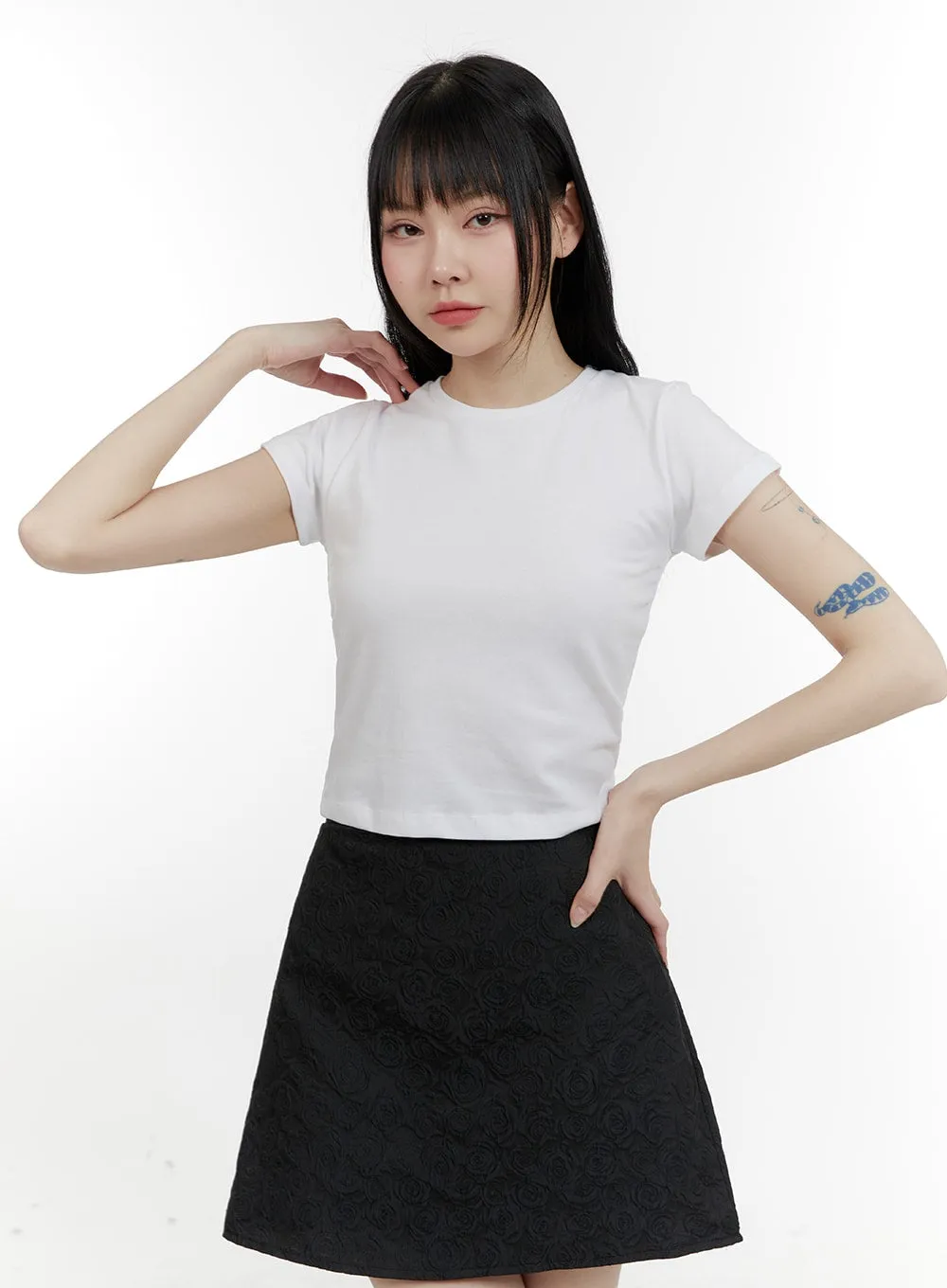 Essential Crop Short Sleeve Tee CM429