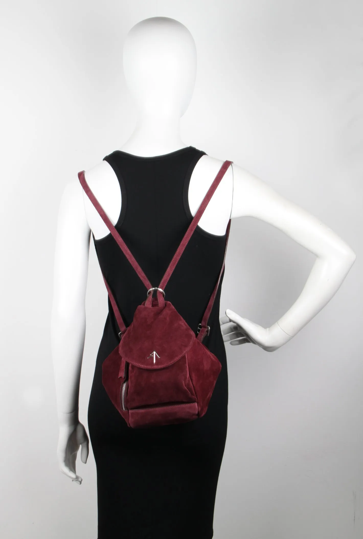 Fernweh Backpack Suede, Burgundy