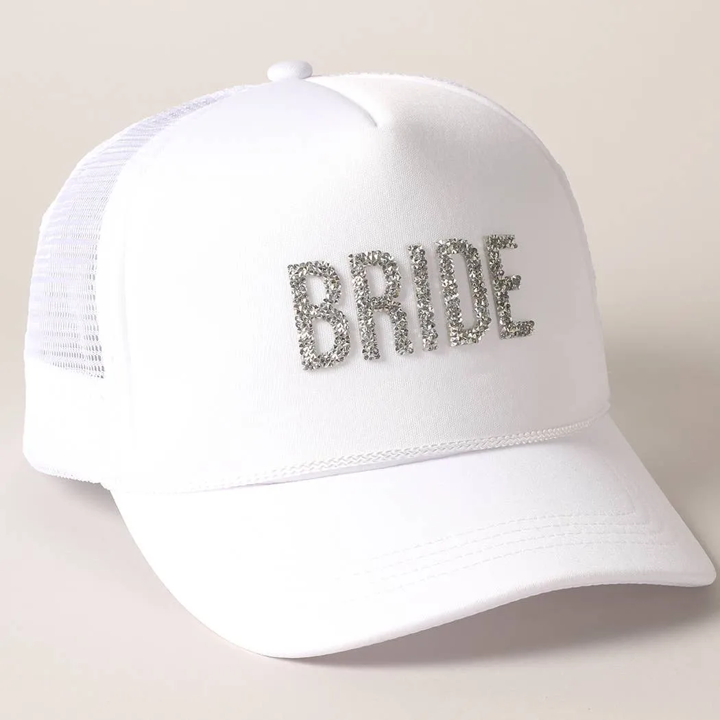 Glitter Letter Bride Patch Foam Trucker Hat