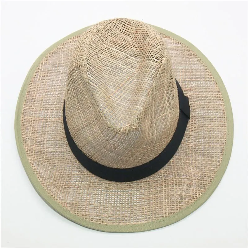 Hollow Woven Straw Panama Hat