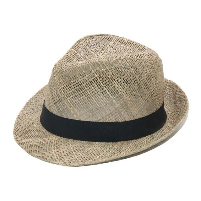 Hollow Woven Straw Panama Hat