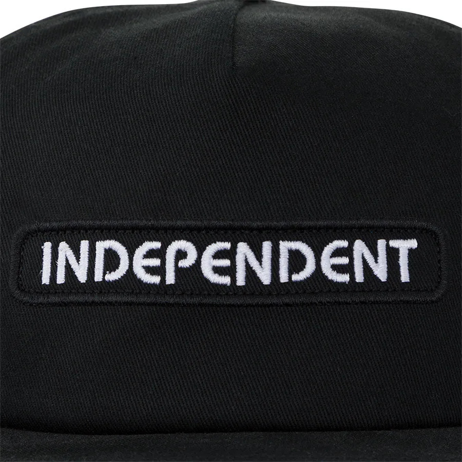 Independent B/C Groundwork Snapback Hat Black