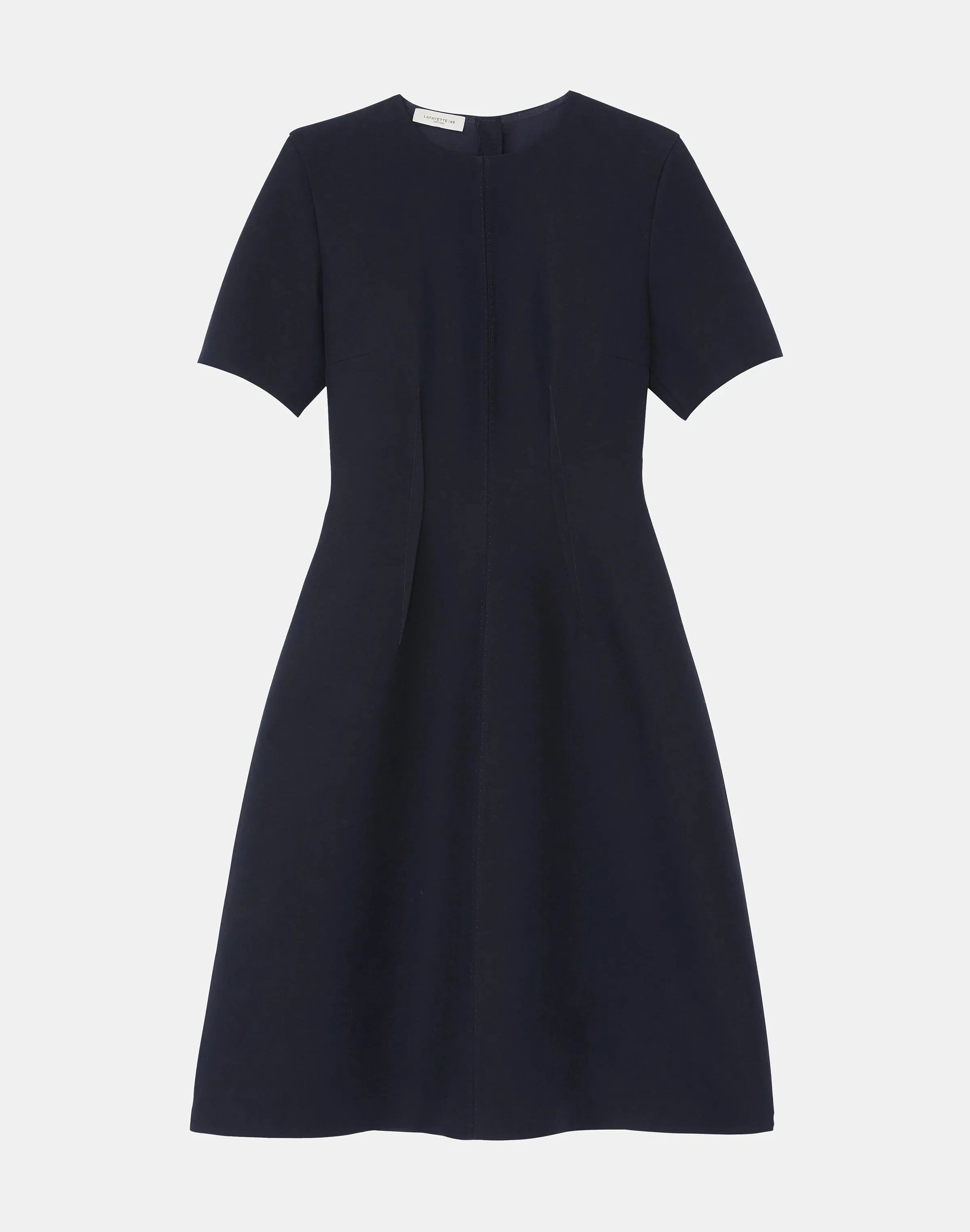 LAFAYETTE 148 Wool-Silk Crepe Flared Dress