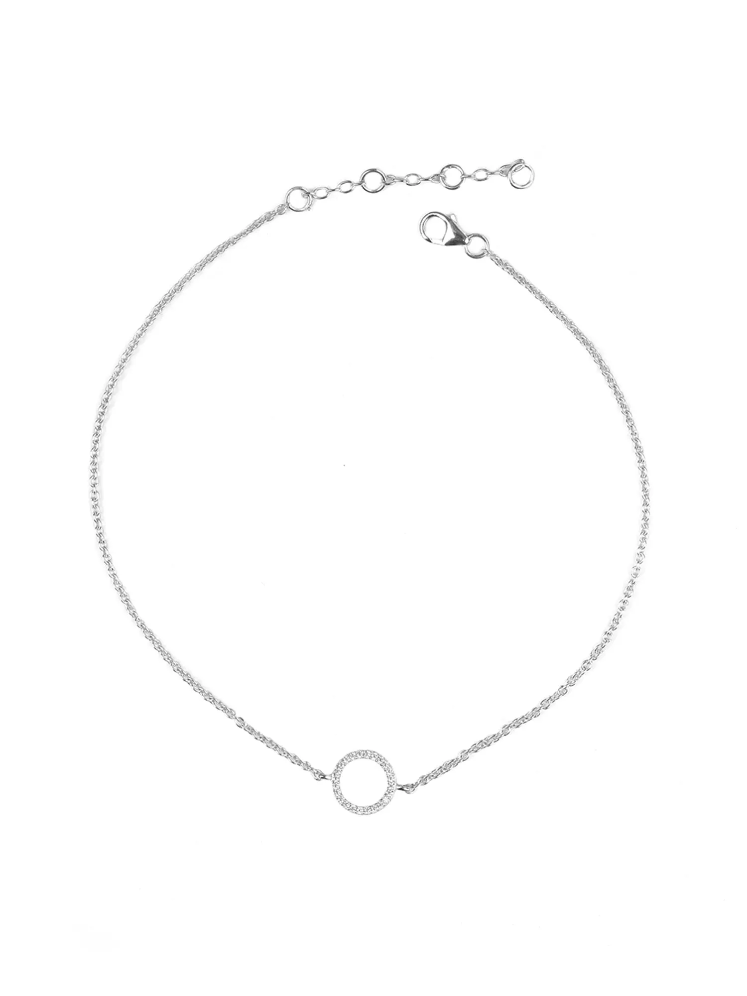 Love Circle Silver Anklet For Women