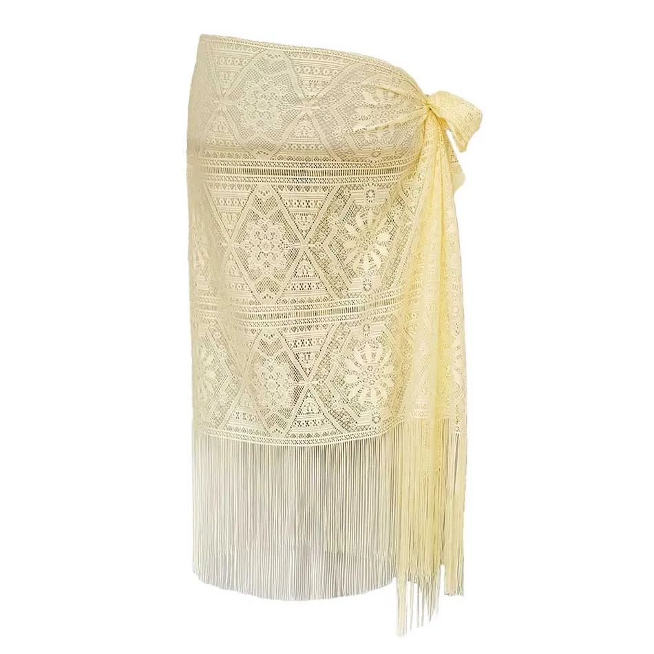 Mesh Fringe Sarong Scarf