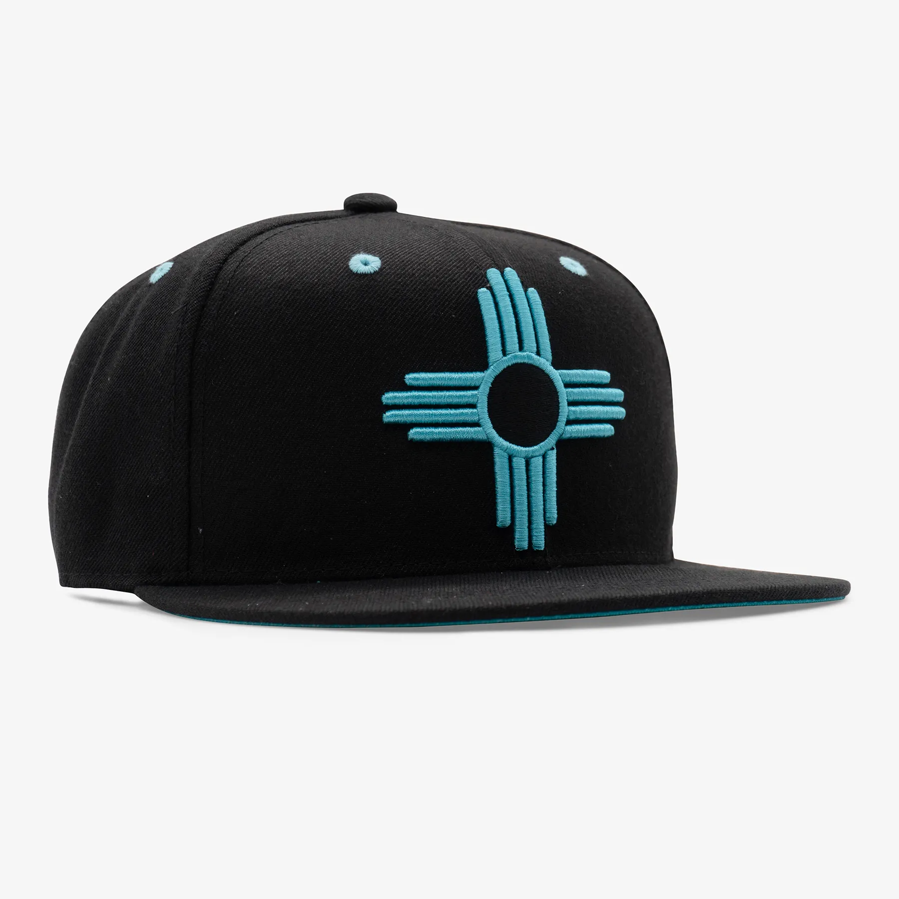 New Mexico Zia Fabric Flatbill Snapback Hat