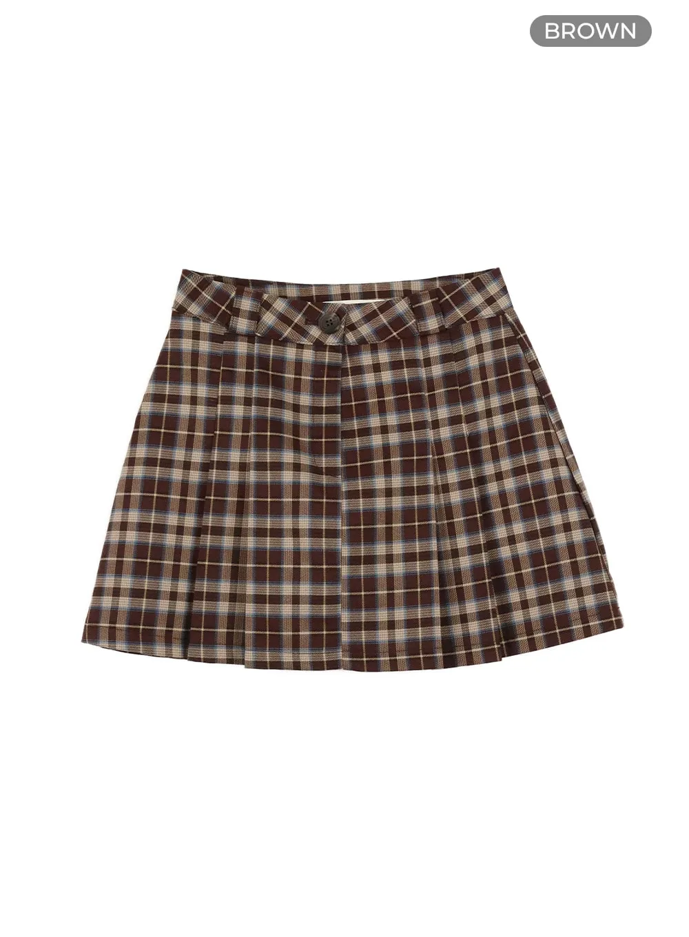 Plaid Mini Skirt OM421