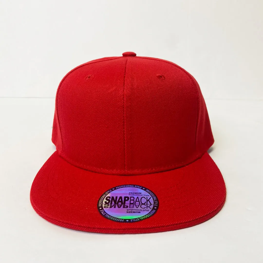 Plain Snapback 5 Panel Hat