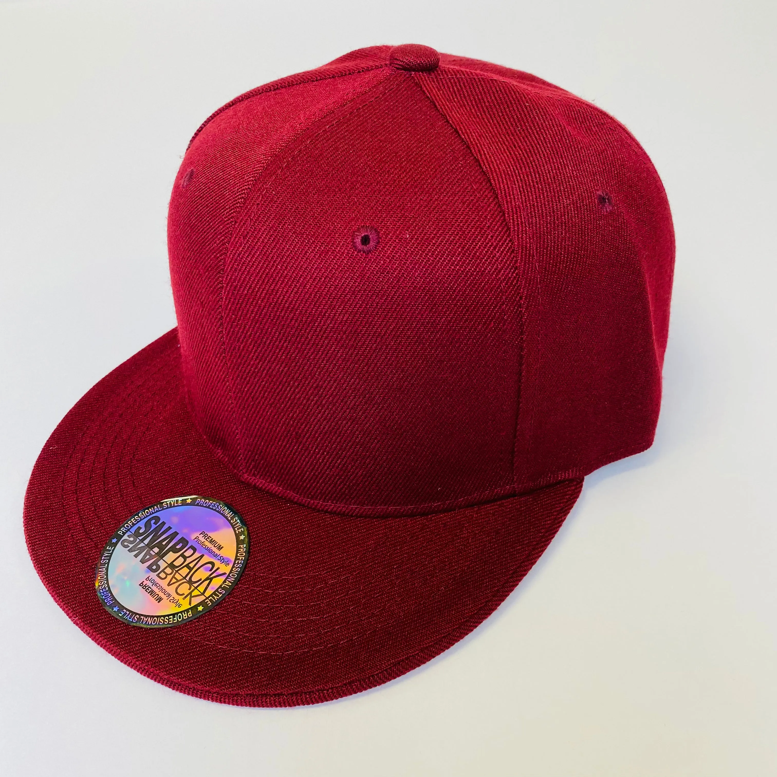 Plain Snapback 5 Panel Hat