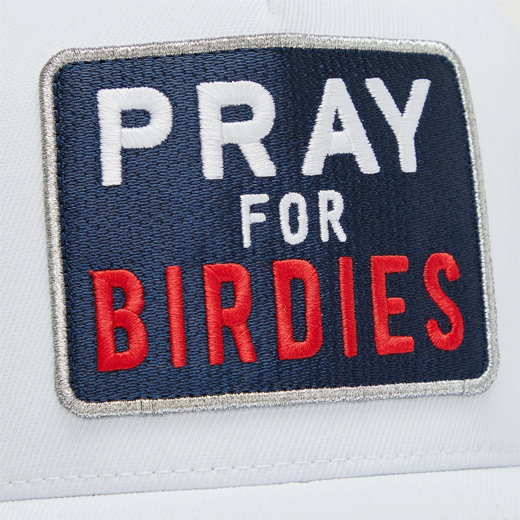 Pray For Birdies Stretch Twill Snapback Hat Snow - SS24