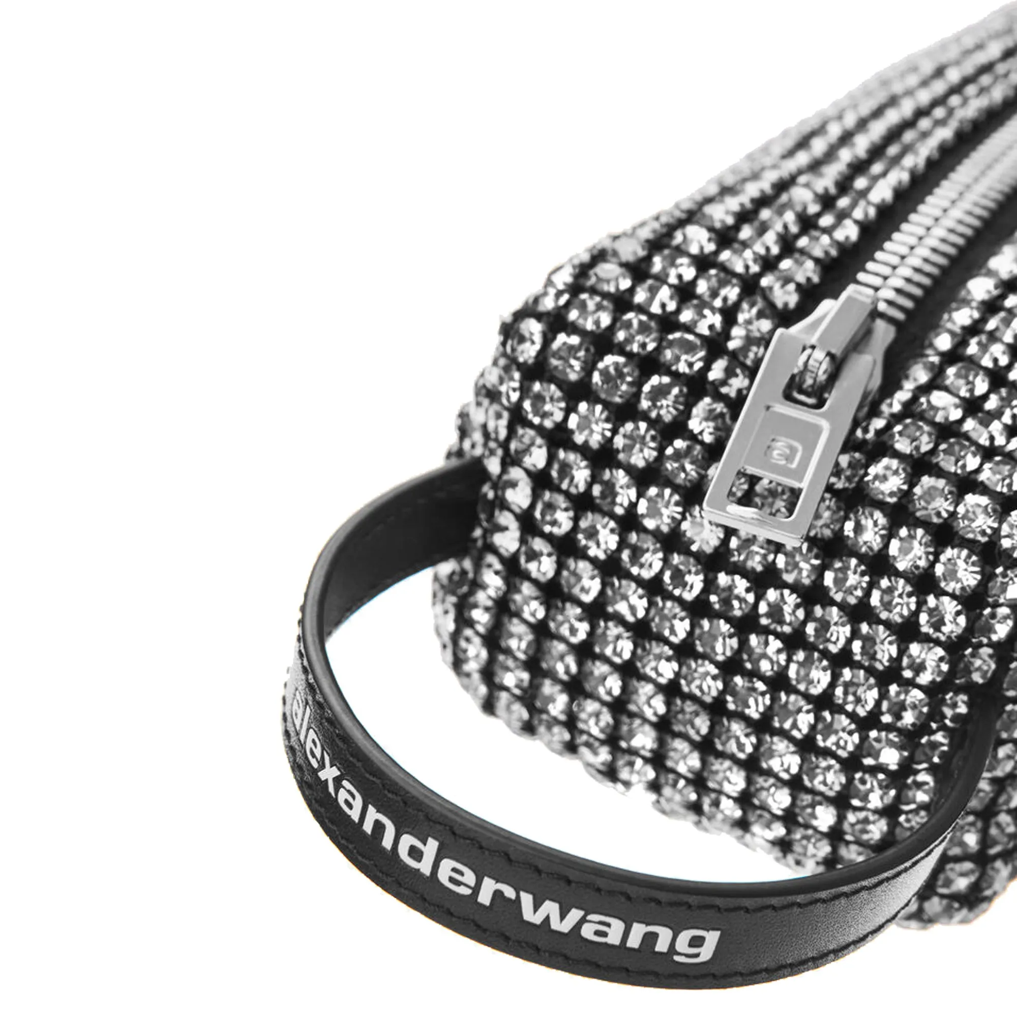 Rhinestone Pencil Case, White