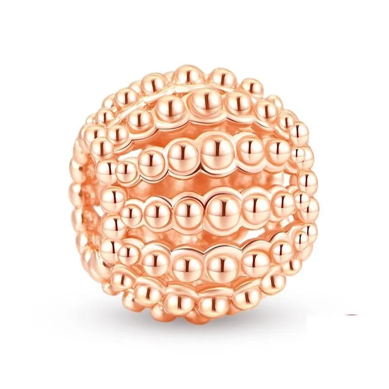 Round Zircon Shiny Stylish Bead For Women DIY Jewelry