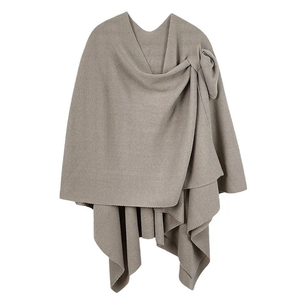 Shoulder Strap Solid Ruana Poncho