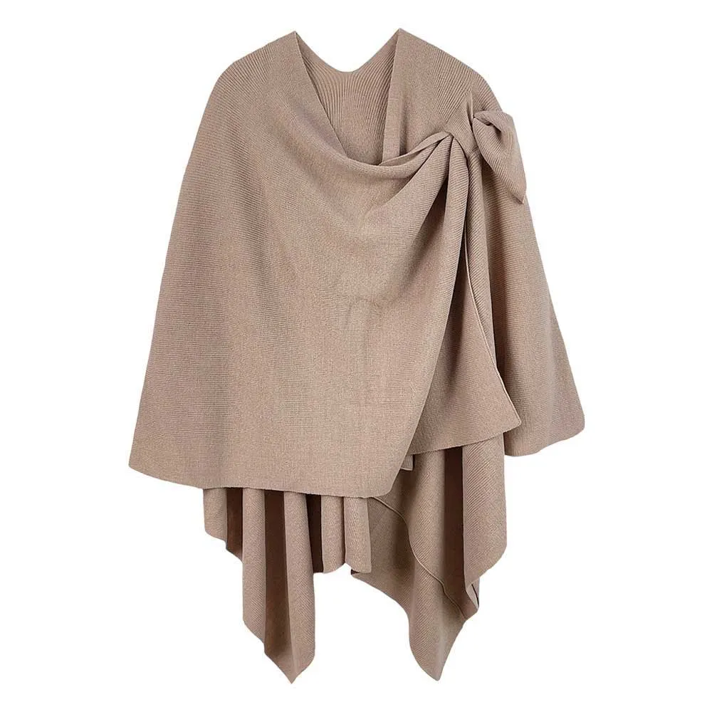 Shoulder Strap Solid Ruana Poncho