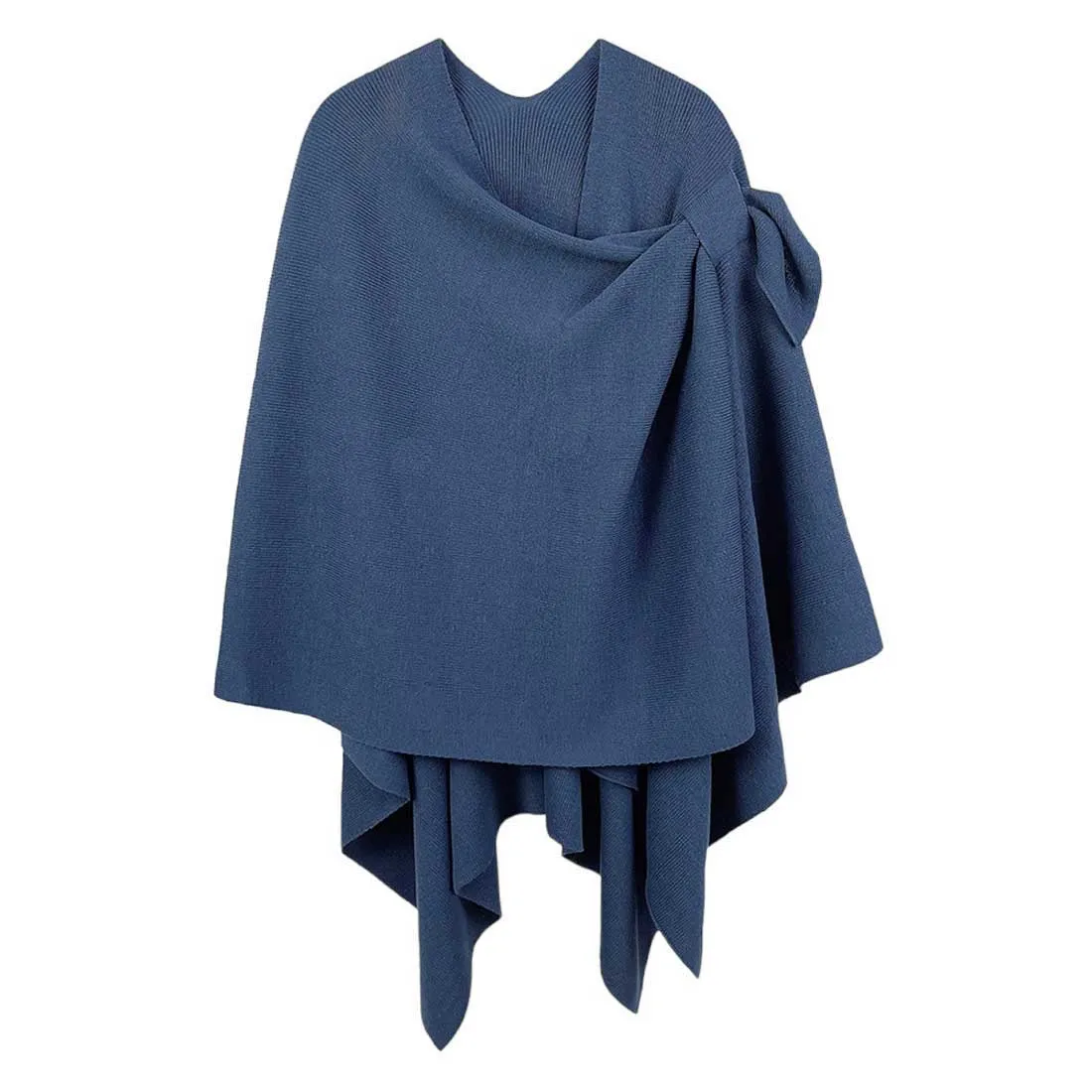 Shoulder Strap Solid Ruana Poncho