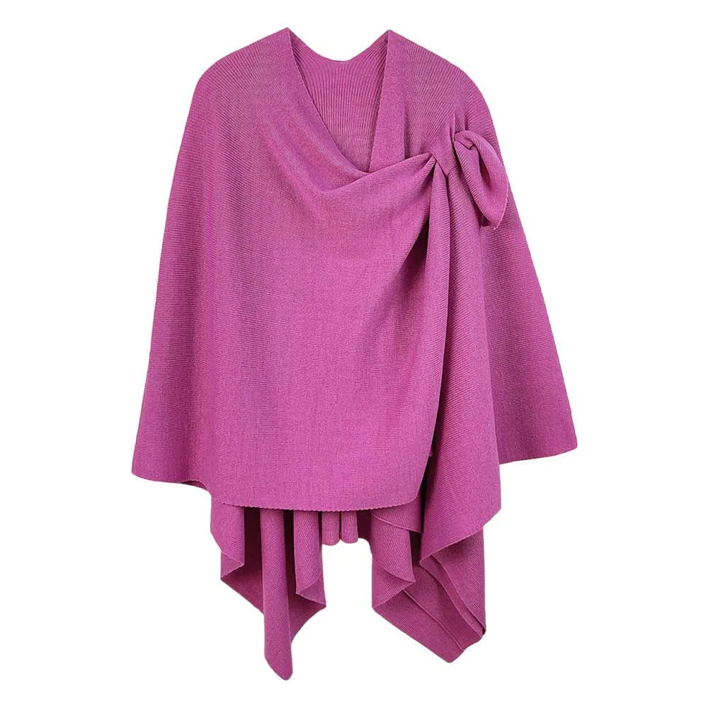 Shoulder Strap Solid Ruana Poncho