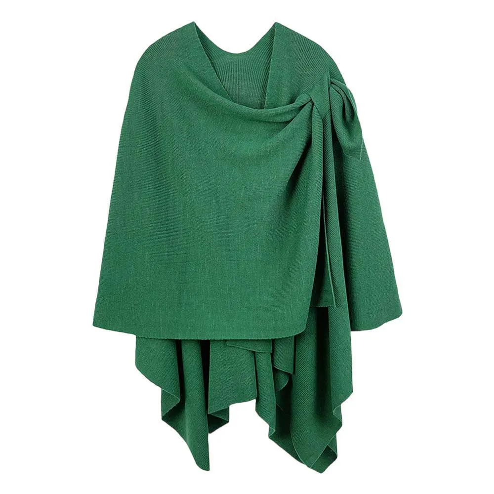 Shoulder Strap Solid Ruana Poncho