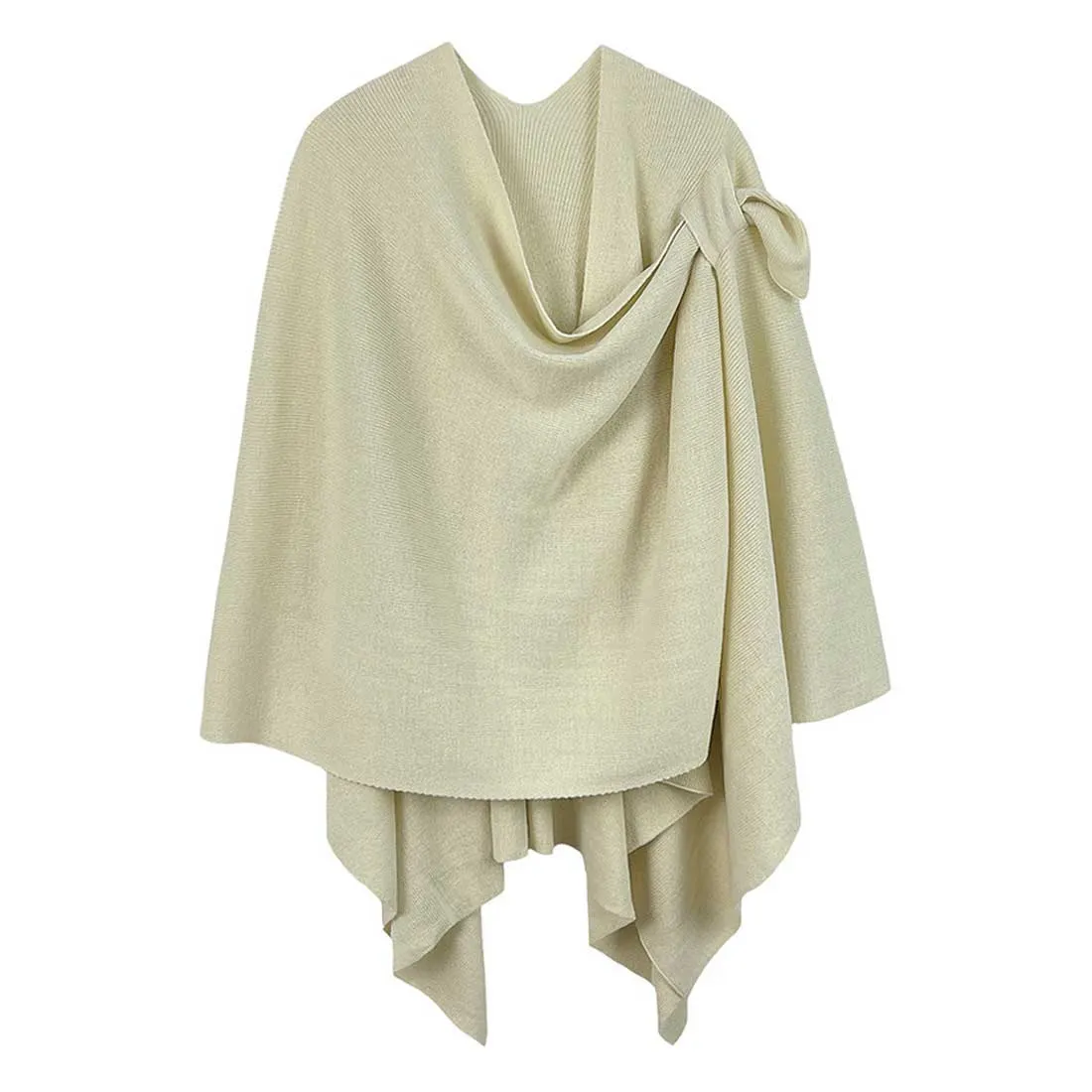 Shoulder Strap Solid Ruana Poncho