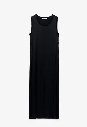 Solid A-line Maxi Sleeveless Dress