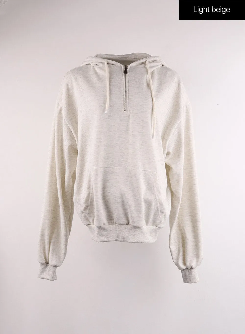 Solid Zipper Pocket Hoodie IF402