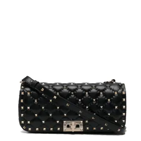 Spike Baguette Bag, Black