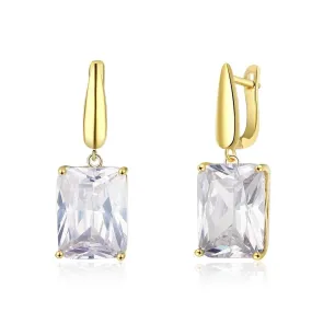 Square Cubic Zirconia Drop Earring For Women