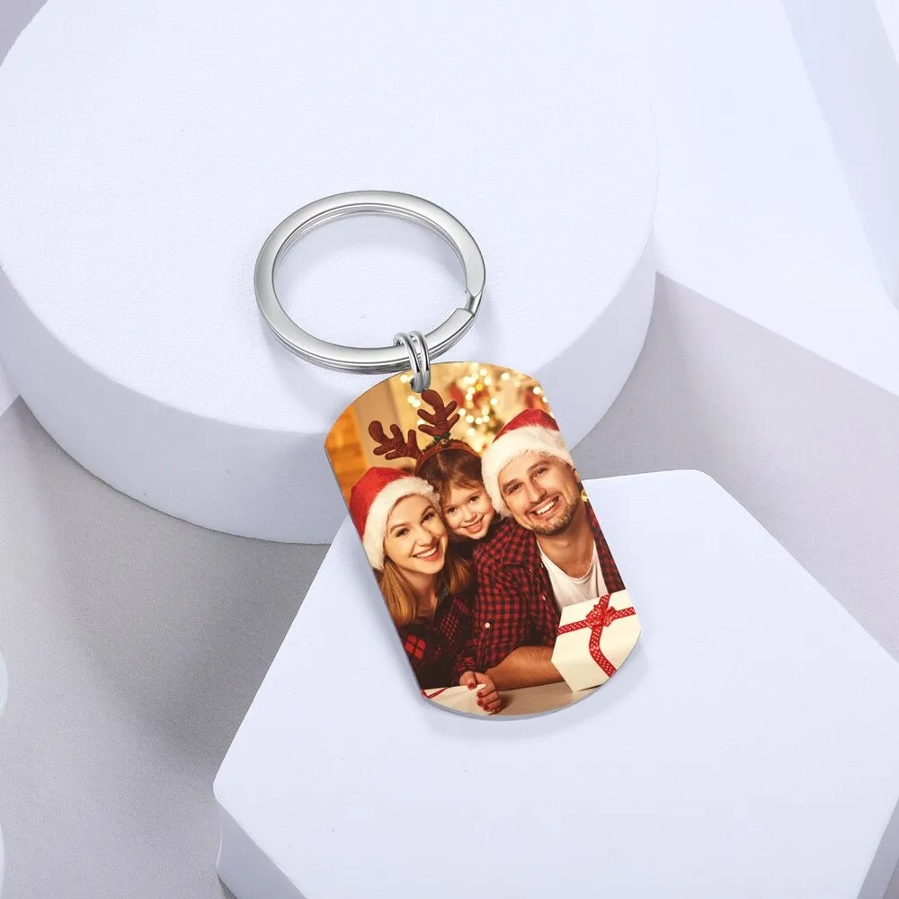 Stainless Steel Personalized Photo Keychain