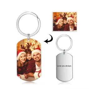 Stainless Steel Personalized Photo Keychain