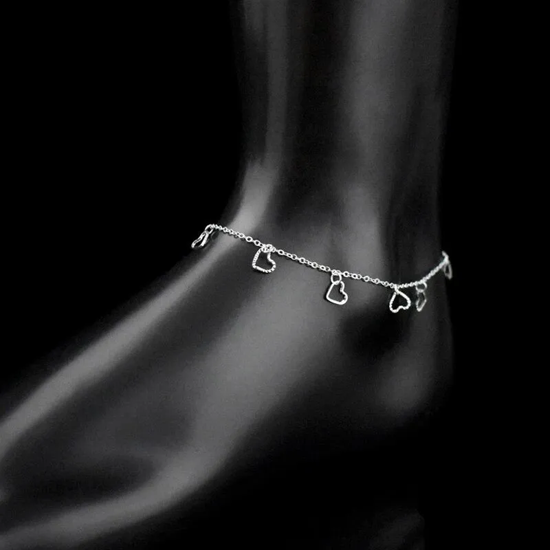 Star & Heart Foot Anklet Chain For Women