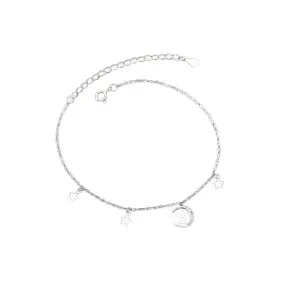 Star and Moon Anklet For Women