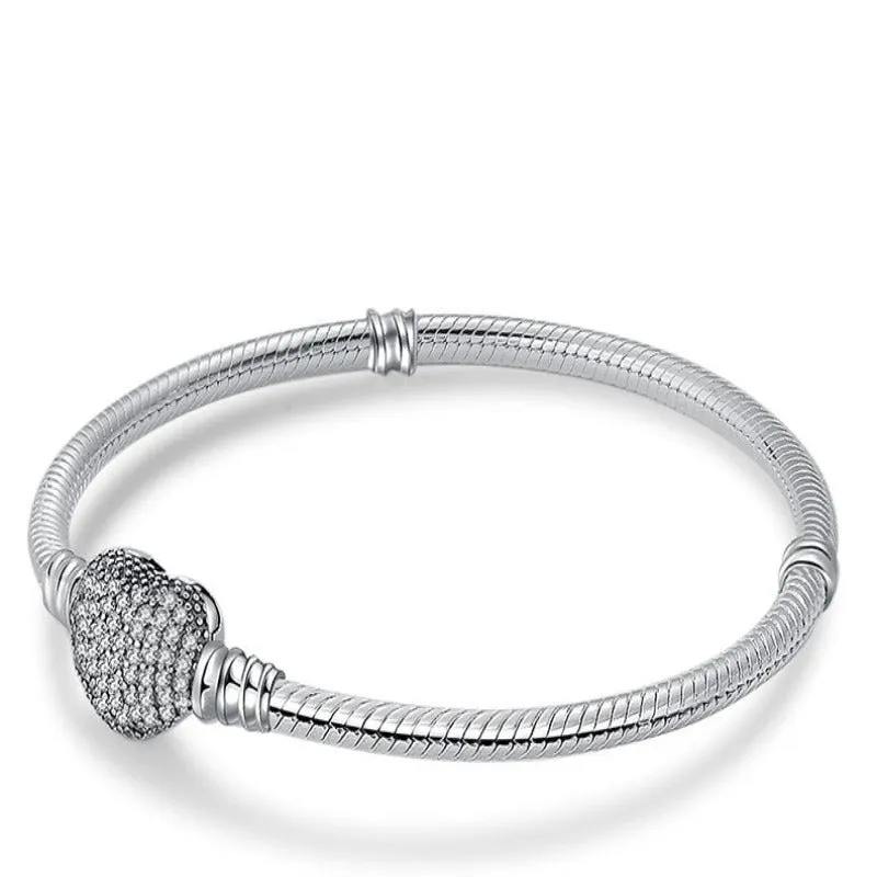 Sterling Silver Round Bracelet For Girls And Women