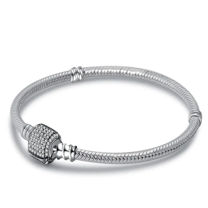 Sterling Silver Round  Bracelet For Women