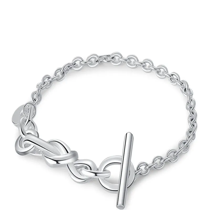 Sterling Silver Round  Bracelet For Women