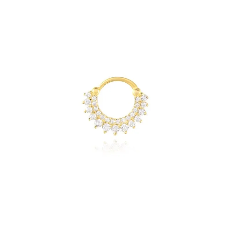 Sterling Silver Zircon Colorful Nose Ring For Women