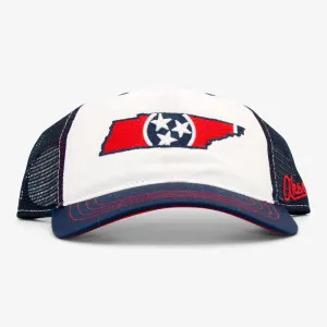 Tennessee Flag Unstructured Trucker Hat