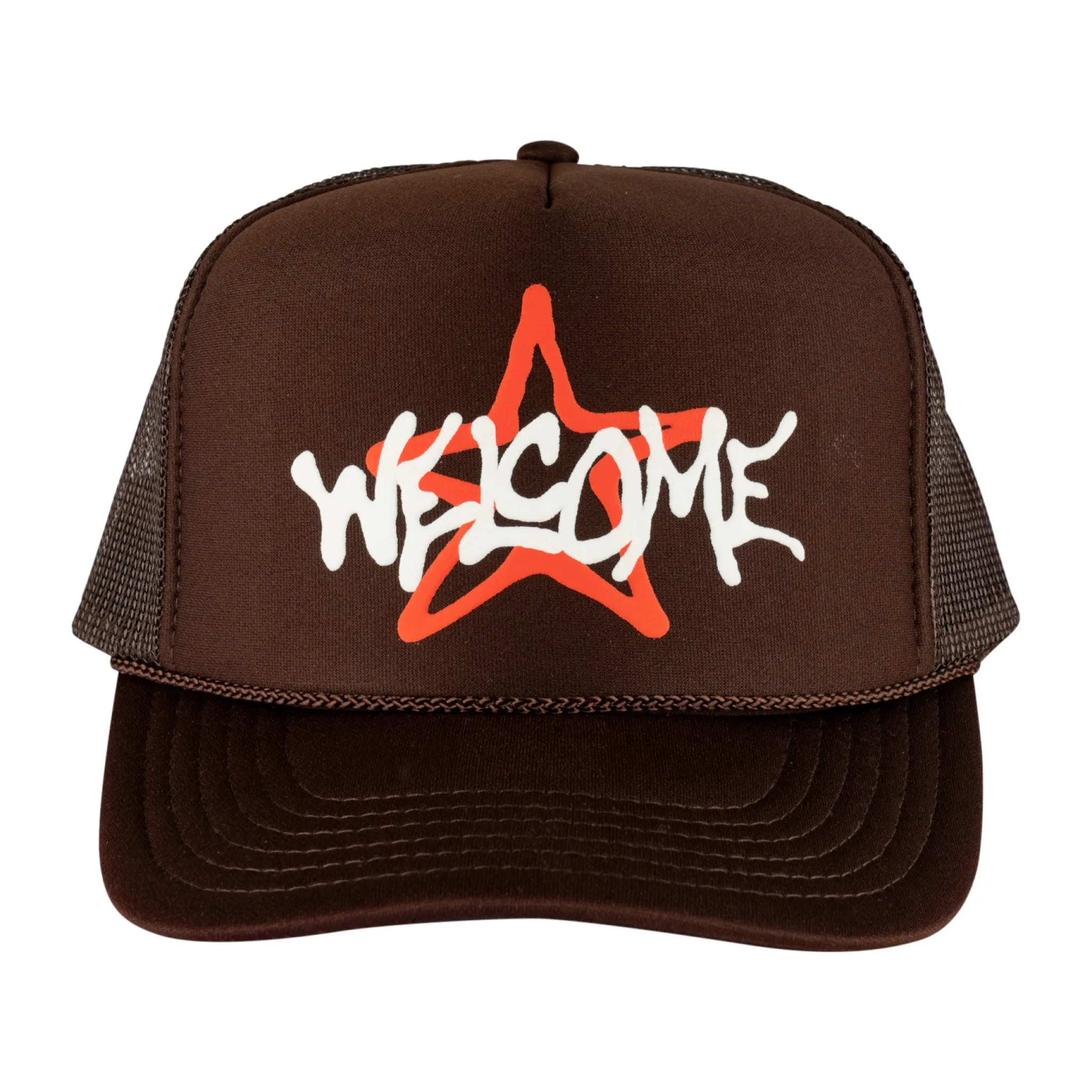 Vega Puff Print Trucker Hat - Brown