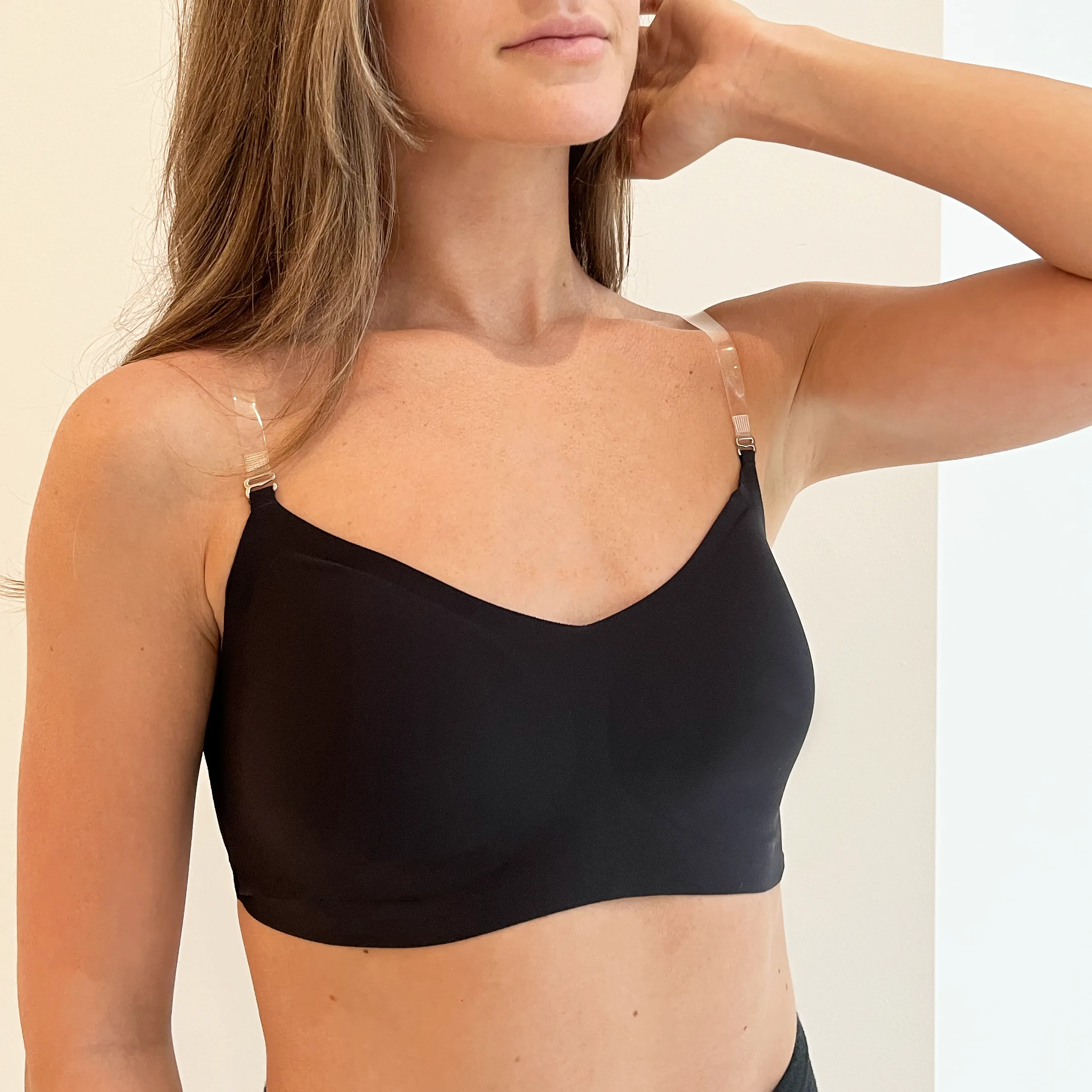 Vittoria Seamless Bra   Shoulder Straps Black